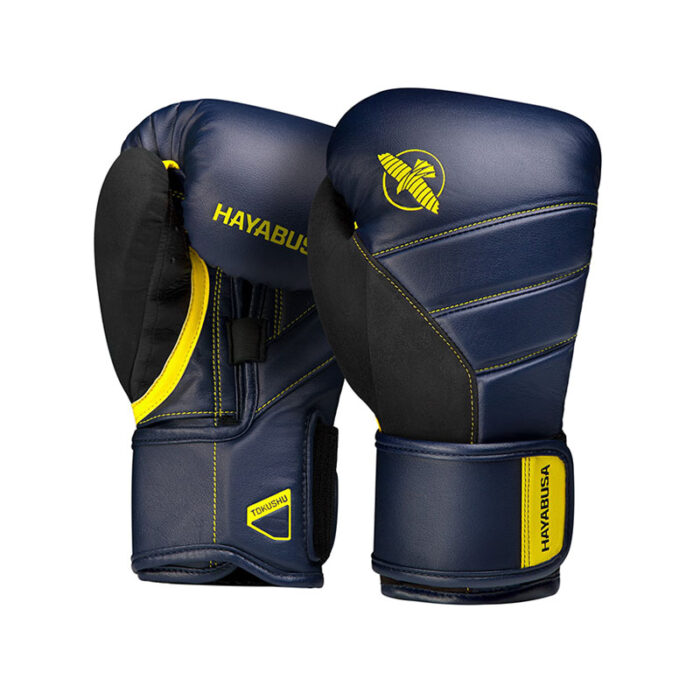 Hayabusa - T3 blauw gele bokshandschoenen