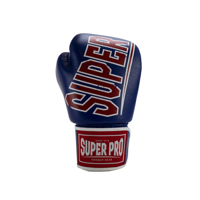 Super Pro - Challenger blauw leren kickbokshandschoenen - Image 2