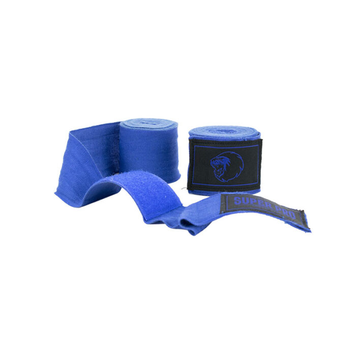 Super Pro - Wrap blauwe boksbandage - Image 2