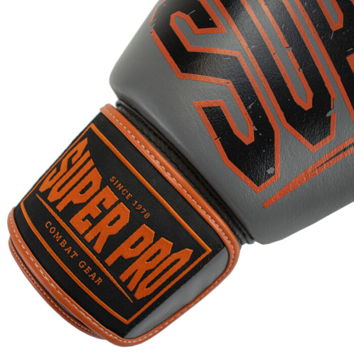 Super Pro - Challenger grijs leren kickbokshandschoenen - Image 4