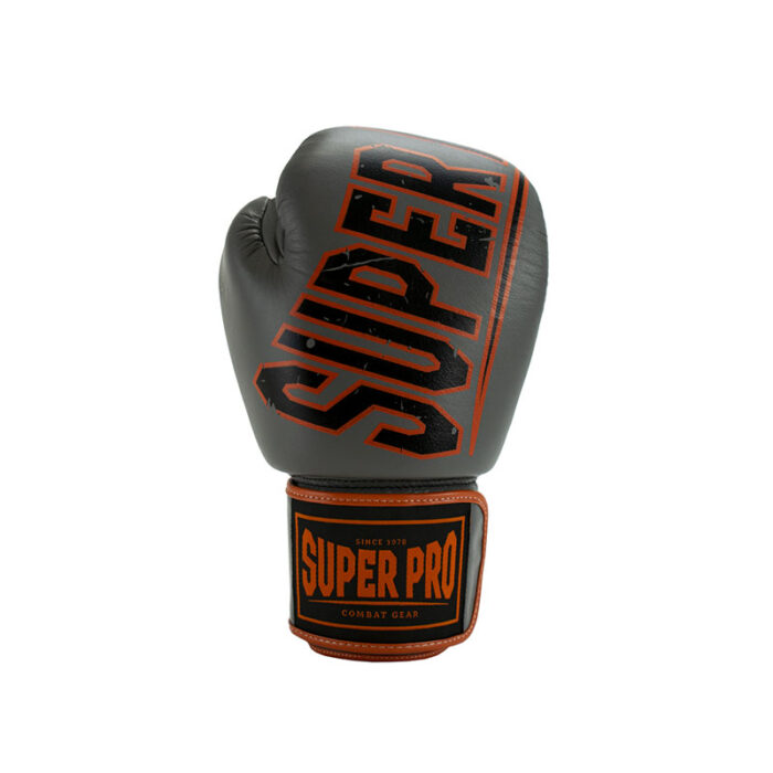 Super Pro - Challenger grijs leren kickbokshandschoenen - Image 2