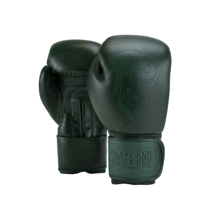 Super Pro - Legend groen leren kickbokshandschoenen