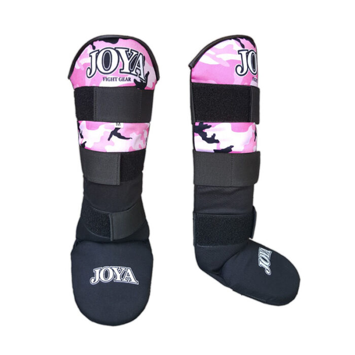 Joya - Camo roze kinder kickboks scheenbeschermers