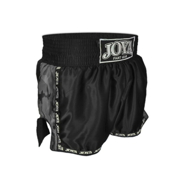Joya - Camo zwart kinder kickboksbroekje
