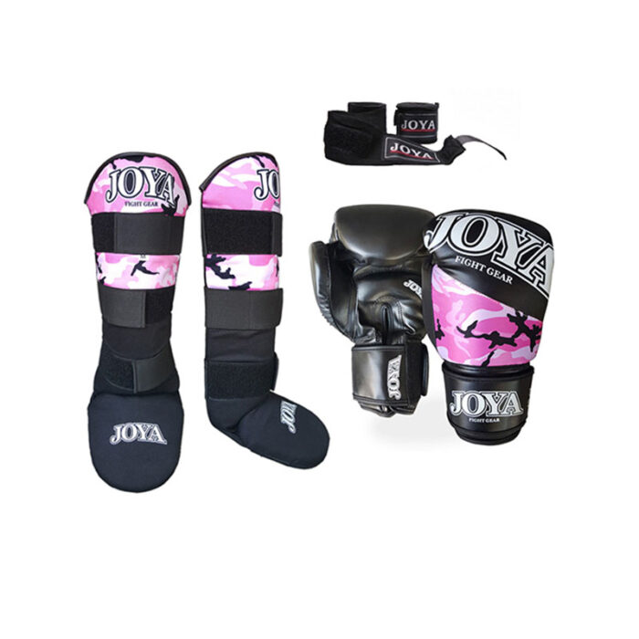 Joya - Camo roze kinder kickboks set