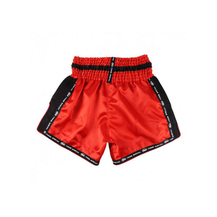 Twins - Muay Thai rood satijnen kickboksbroekje - Image 2