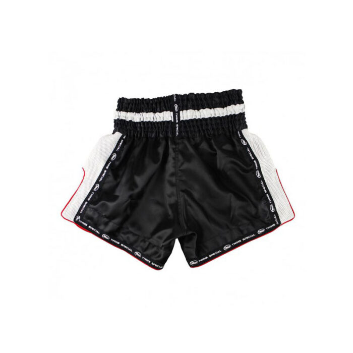 Twins - Muay Thai zwart wit satijnen kickboksbroekje - Image 2
