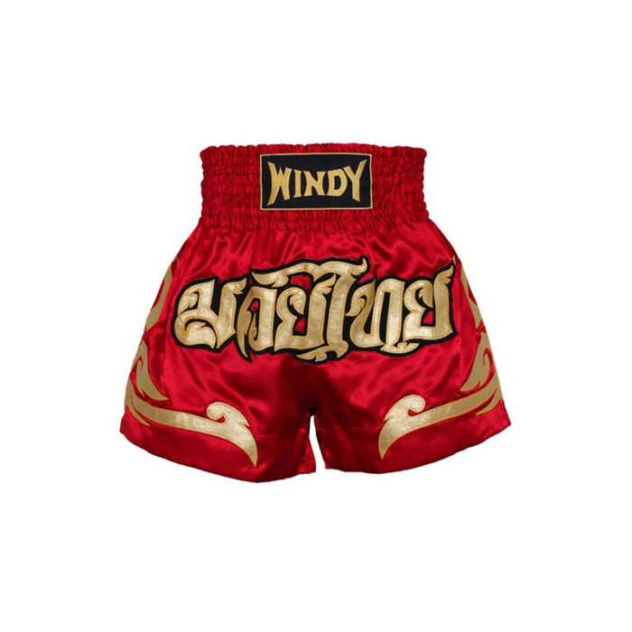 Windy - Red Satin kickboks broekje