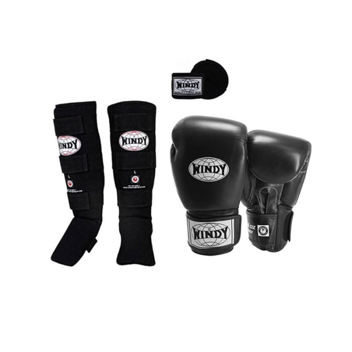 Windy - Classic zwarte kickboks set