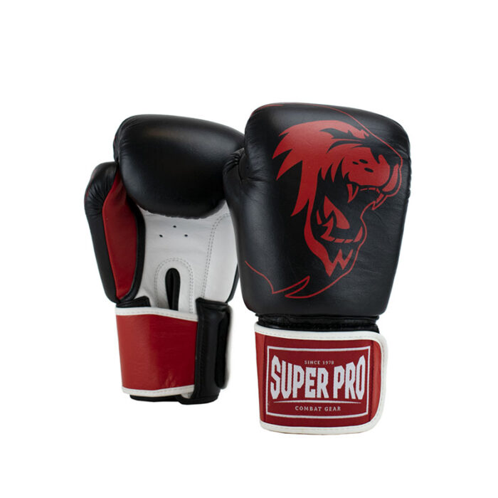 Super Pro - Warrior zwart rode kickbokshandschoenen