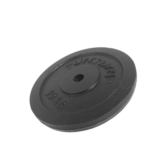 Tunturi - Gietijzeren zwarte halterschijf - 10kg