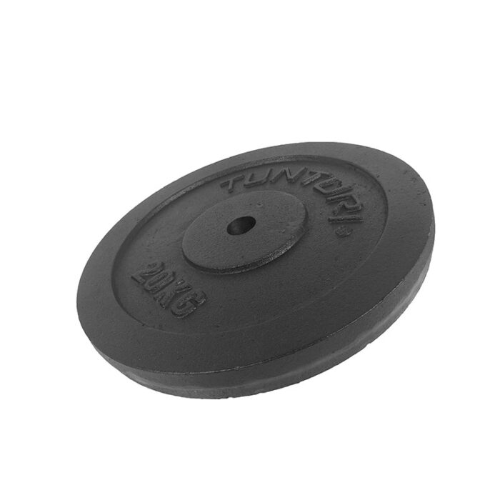Tunturi - Gietijzeren zwarte halterschijf - 20kg