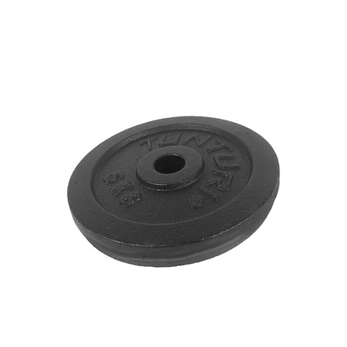 Tunturi - Gietijzeren zwarte halterschijf - 5kg