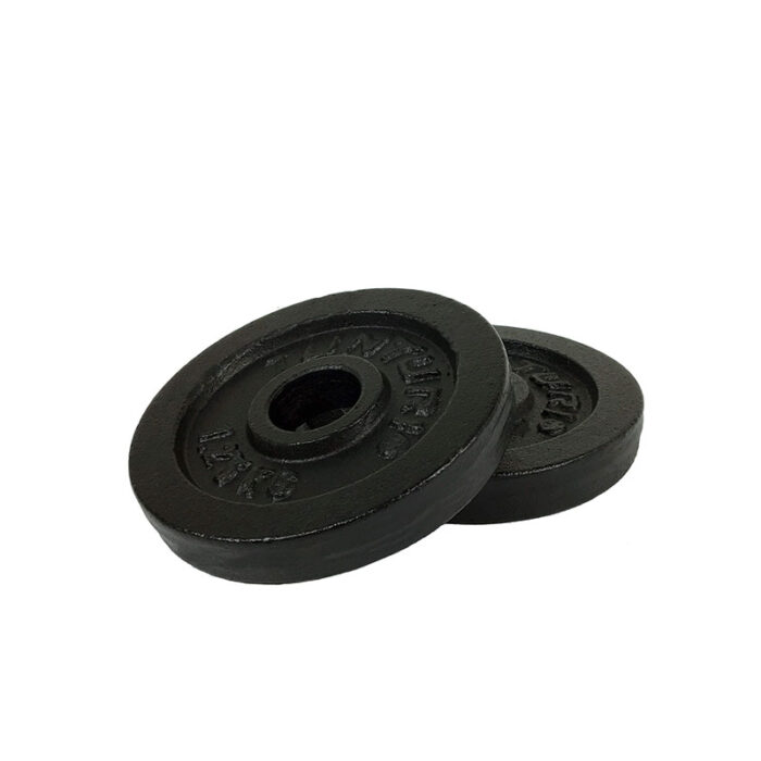 Tunturi - Gietijzeren zwarte halterschijven - 2 x 1.25 kg