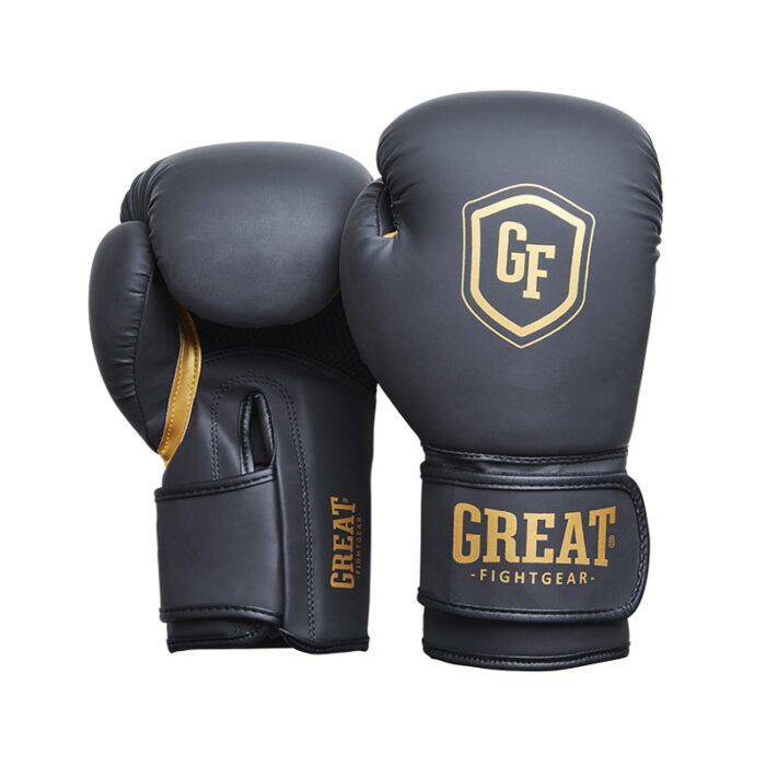 Great - Intermediate zwart gouden kickbokshandschoenen