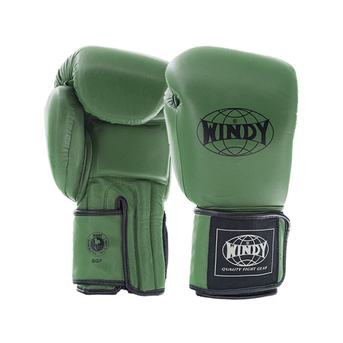 Windy - Proline groen leren bokshandschoenen