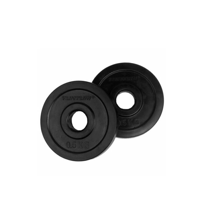 Tunturi - Zwart Rubberen halterschijven - 30mm