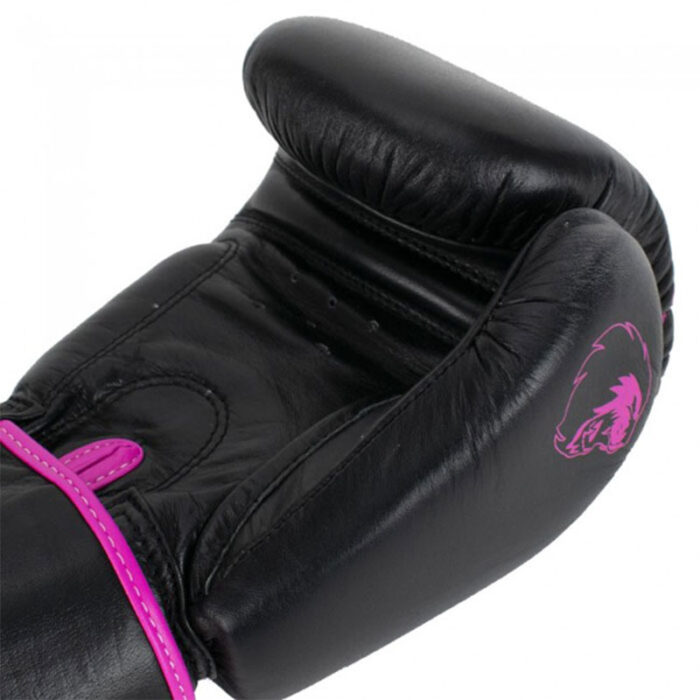 Super Pro - Warrior zwart roze leren kickbokshandschoenen - Image 4