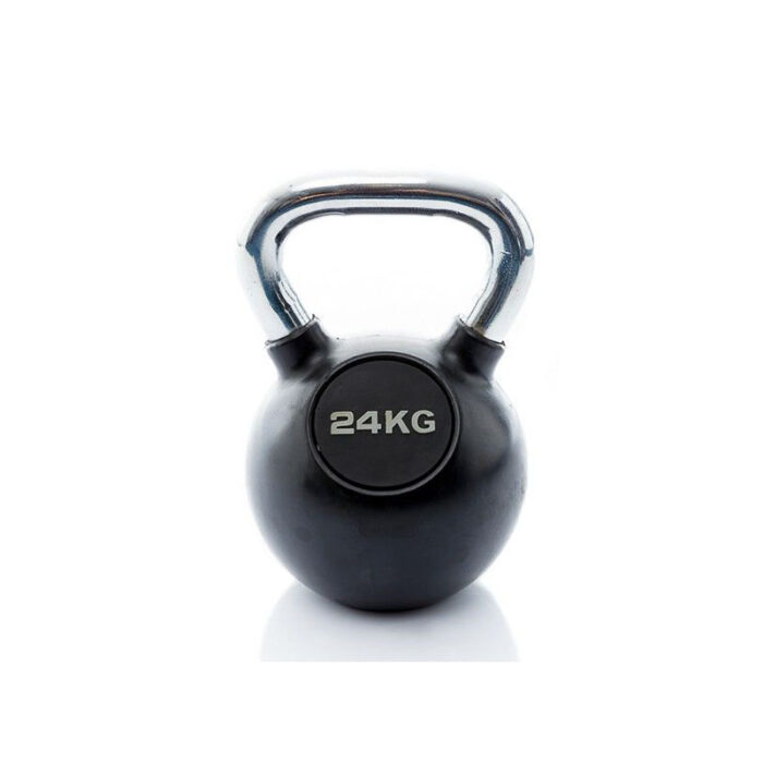 Muscle Power - Classic rubberen chrome kettlebell 24kg