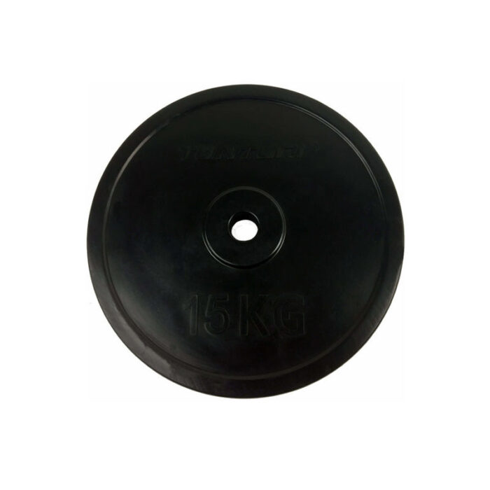Tunturi - Zwart Rubberen halterschijven - 15kg