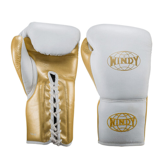 Windy - Wit Goud Proline veter bokshandschoenen