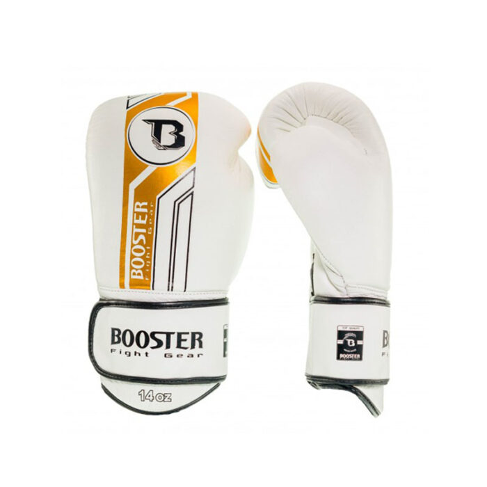 Booster - V9 wit gouden bokshandschoenen