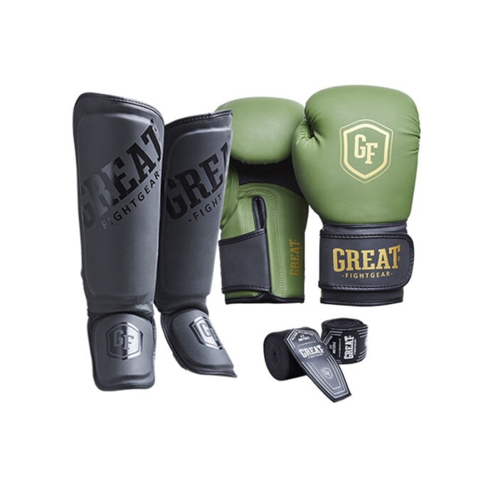 Great - Intermediate groen zwarte kickboksset
