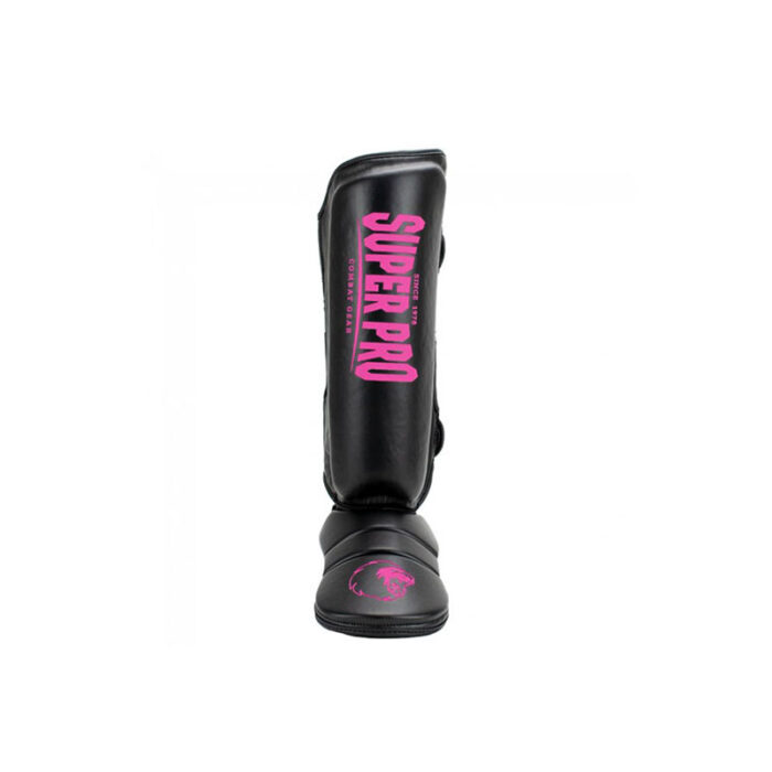 Super Pro - Protector zwart roze kickboks scheenbeschermers