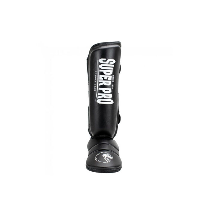 Super Pro - Protector zwart witte kickboks scheenbeschermers