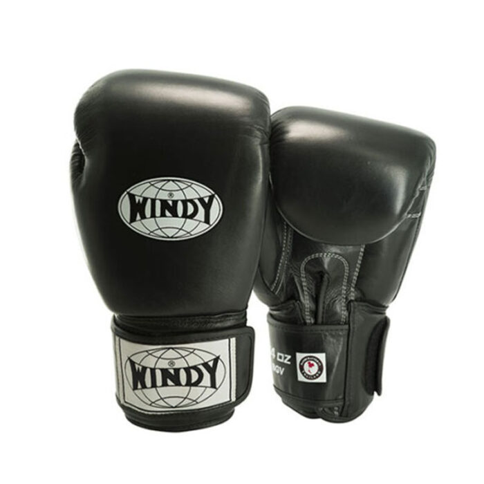 Windy - Classic zwart leren bokshandschoenen