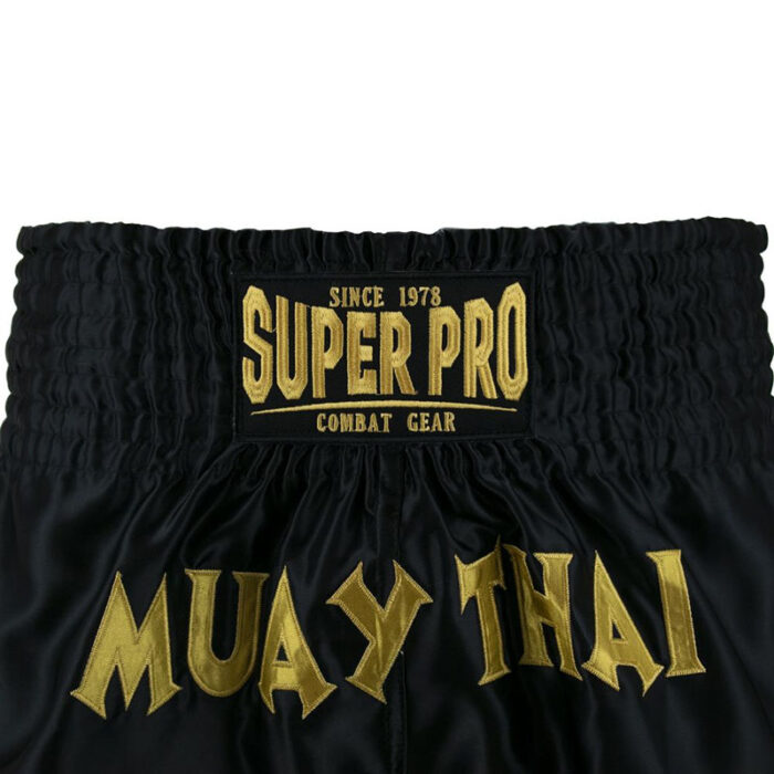 Super Pro - Thai Fighter zwart goud boksbroekje - Image 3