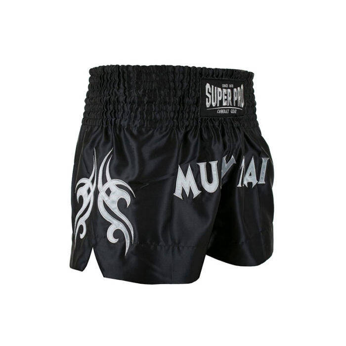 Super Pro - Thai Fighter zwart zilver boksbroekje