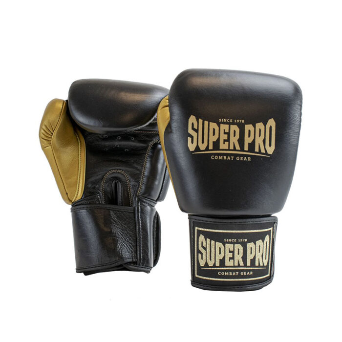 Super Pro - Enforcer Thai zwart gouden bokshandschoenen