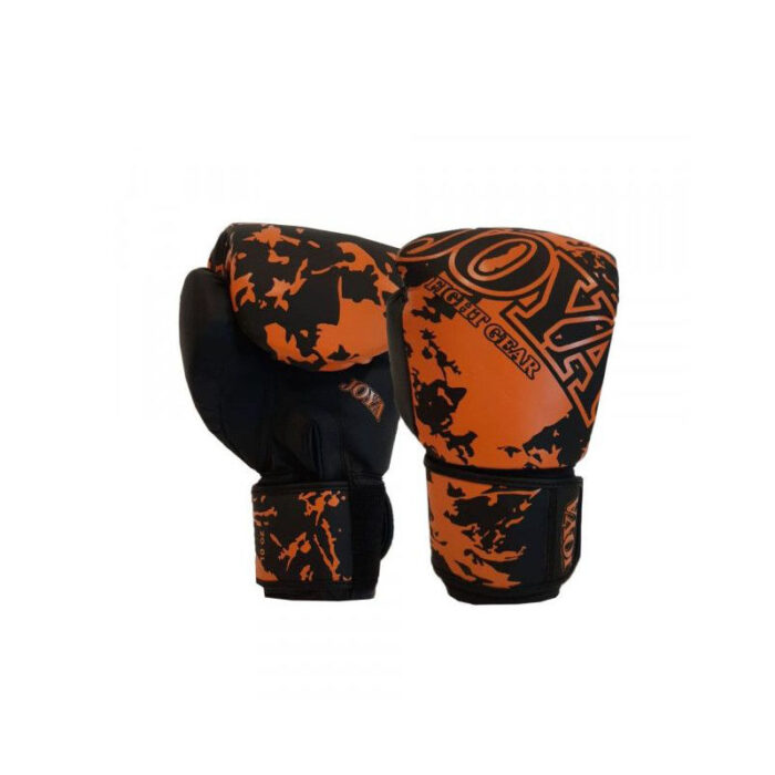 Joya - Splash zwart oranje kinder bokshandschoenen