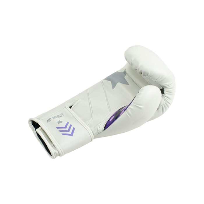 Super Pro - No Mercy wit paarse PU bokshandschoenen - Image 2