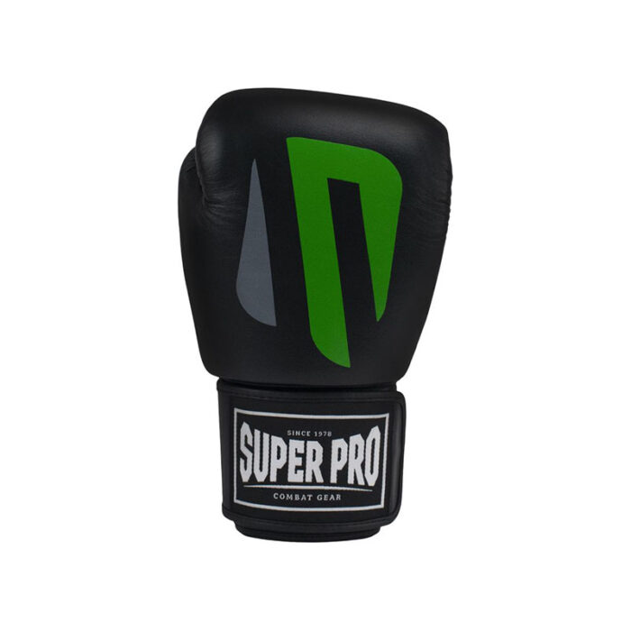 Super Pro - No Mercy zwart groen leren bokshandschoenen - Image 5