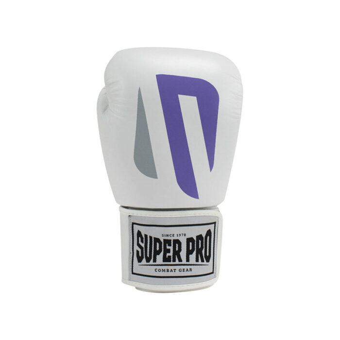 Super Pro - No Mercy wit paarse leren bokshandschoenen - Image 3
