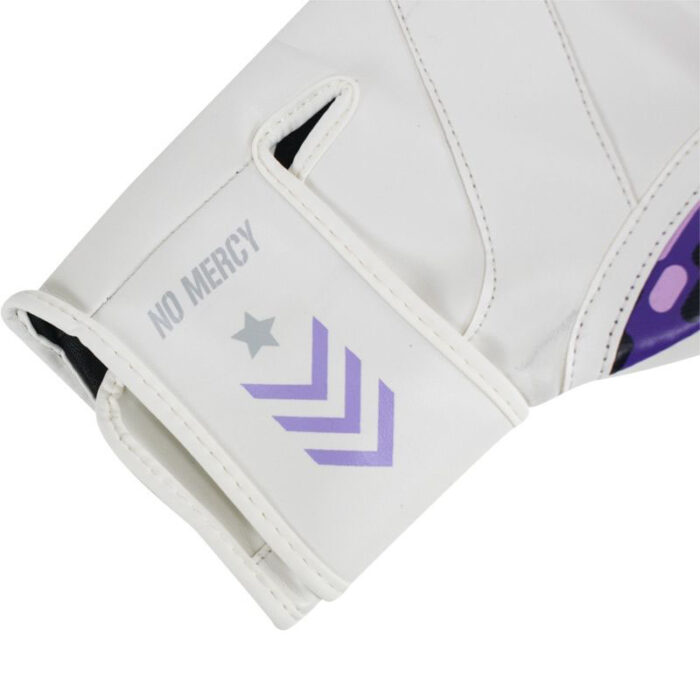 Super Pro - No Mercy wit paarse PU bokshandschoenen - Image 3