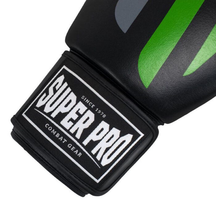 Super Pro - No Mercy zwart groen leren bokshandschoenen - Image 4